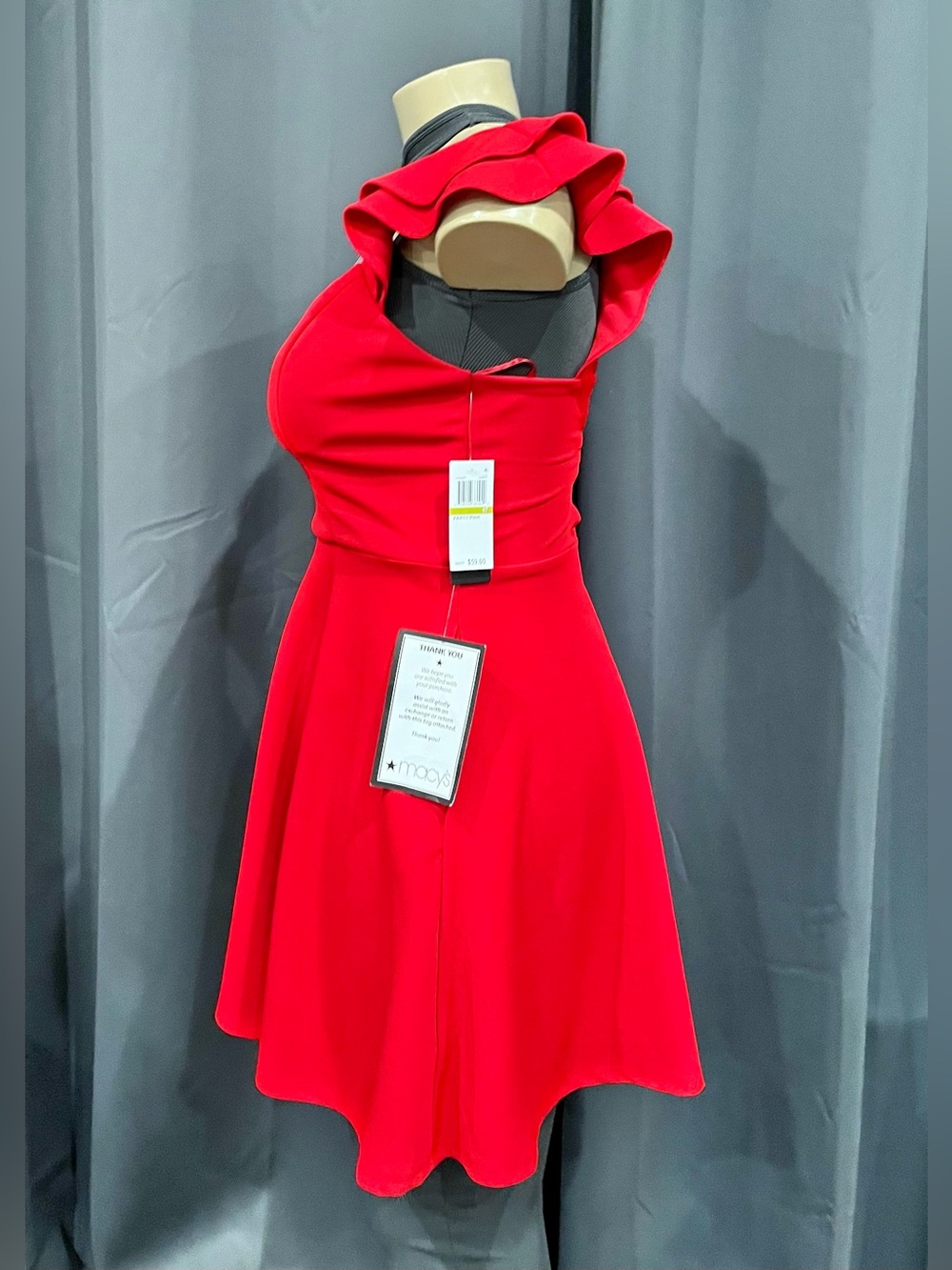 NWT Macy’s Size 17 City Studio‎ Red Mini Dress - Picture 4 of 9